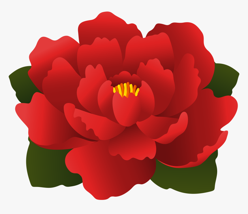 Red Flower Transparent Clip Art, HD Png Download