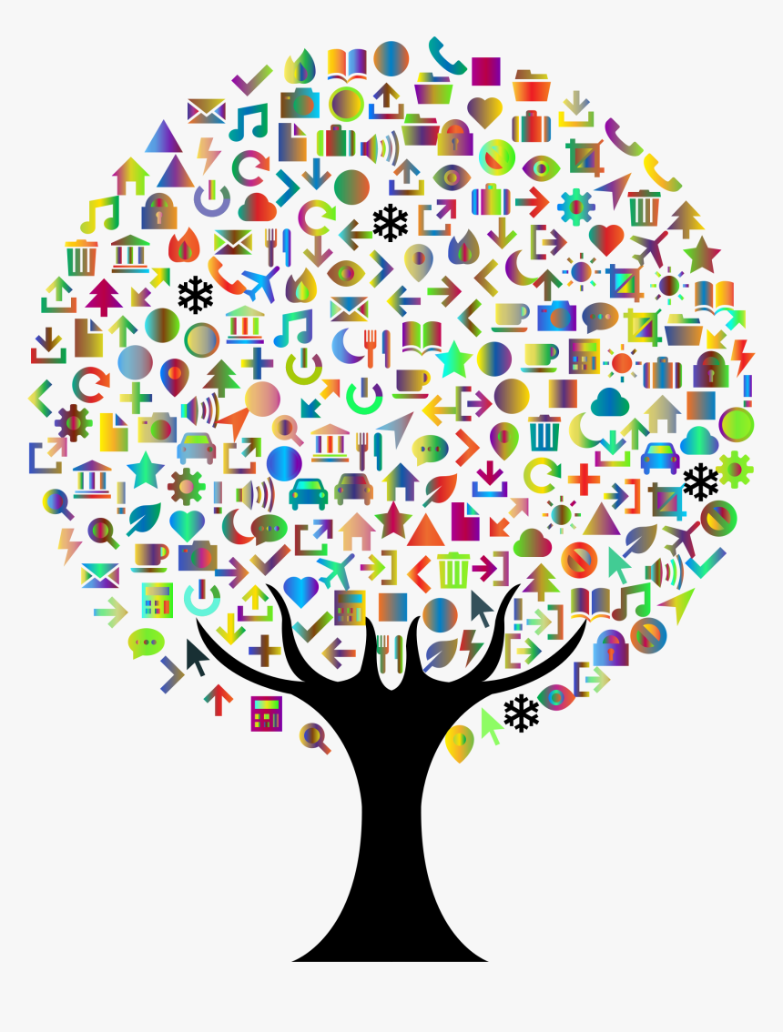 Text,tree,graphic Design Abstract Tree Icon Png, Transparent Png