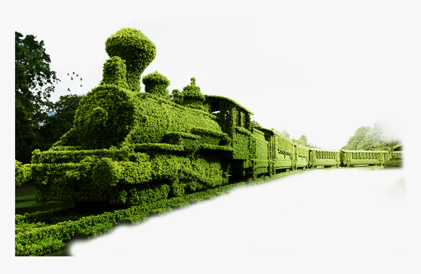 #train #topiary #garden #locomotive #transportation - Topiary Train, HD Png Download