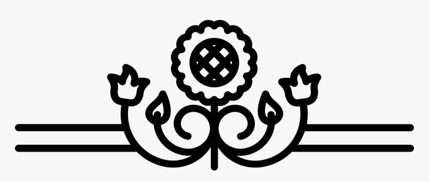 Sunflower Variant With Leaves Border - Floral Design Vector, HD Png Download