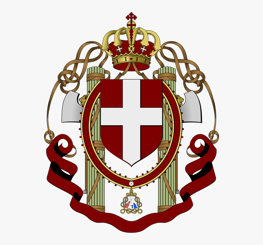 Crest, Crown, Church, Gentry, Power, Coloms, Banner - Arms Of House Of Savoy, HD Png Download