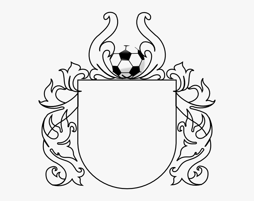 Clipart Shield Soccer - Coat Of Arms Stencil, HD Png Download