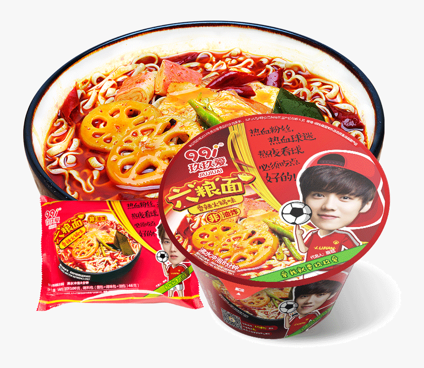 Transparent Luhan Png - 玖 玖 爱 六 粮 面 香菇 炖 鸡 味, Png Download