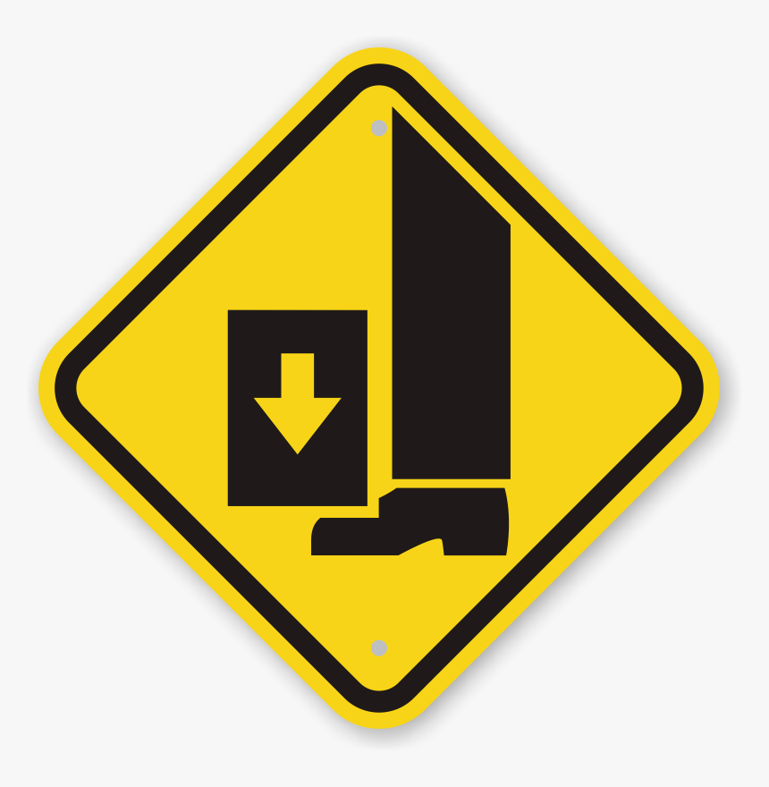 International Crushing Of Toes/foot Hazard Symbol Ghs - Gas Mask Warning Sign, HD Png Download