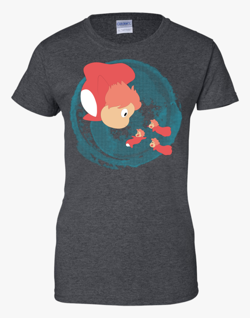 Ponyo And Her Sisters Studio Ghibli T Shirt & Hoodie - T-shirt, HD Png Download