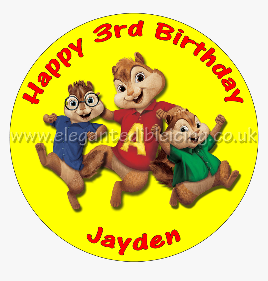 Alvin And The Chipmunks Personalised Cake Topper - Alvin And The Chipmunks Render, HD Png Download