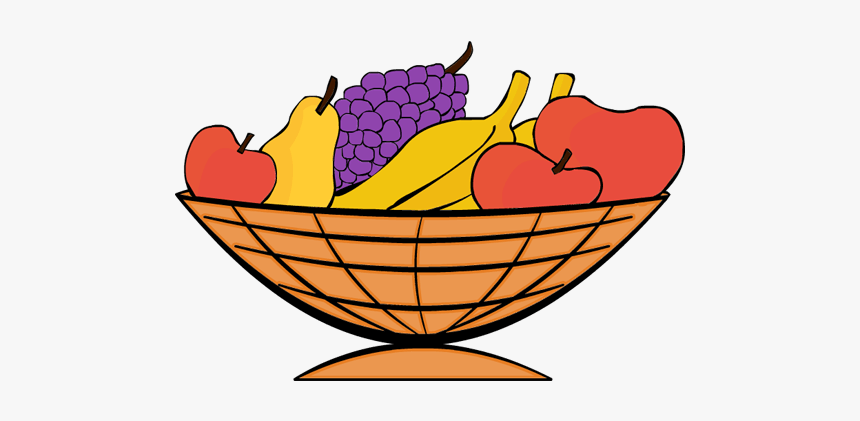 Of Clip Art Library - Clipart Of Basket Of Fruits, HD Png Download