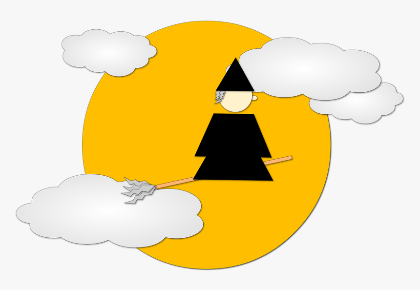 Halloween Moon Clipart 29, Buy Clip Art - Witch, HD Png Download