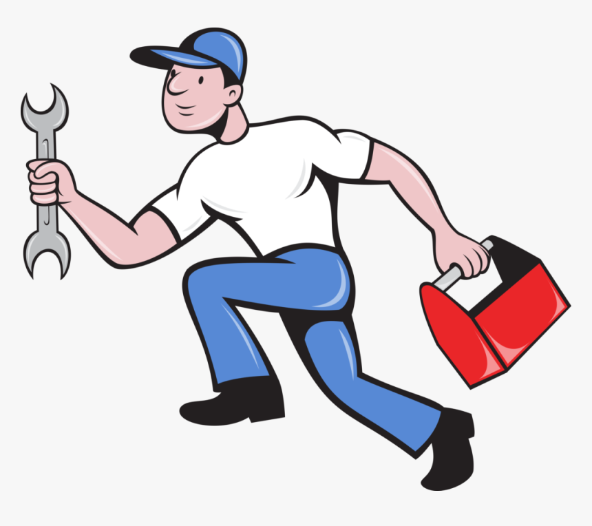 Prepossessing 90 Garage Door Repair Clipart Design - Cartoon Of Mechanic, HD Png Download
