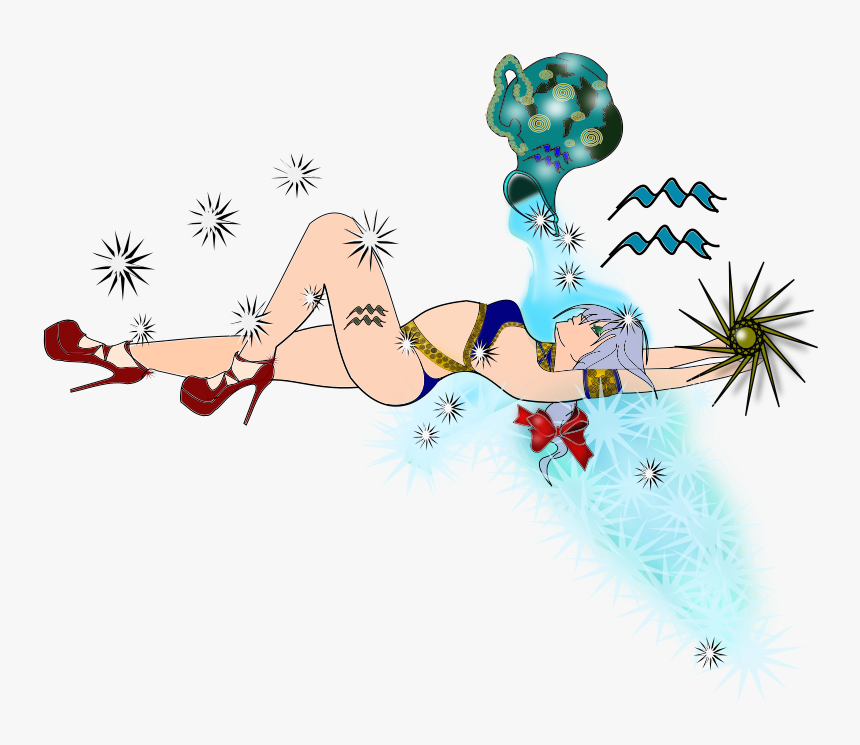 Human Behavior,art,fictional Character - Winter Aquarius Zodiac, HD Png Download