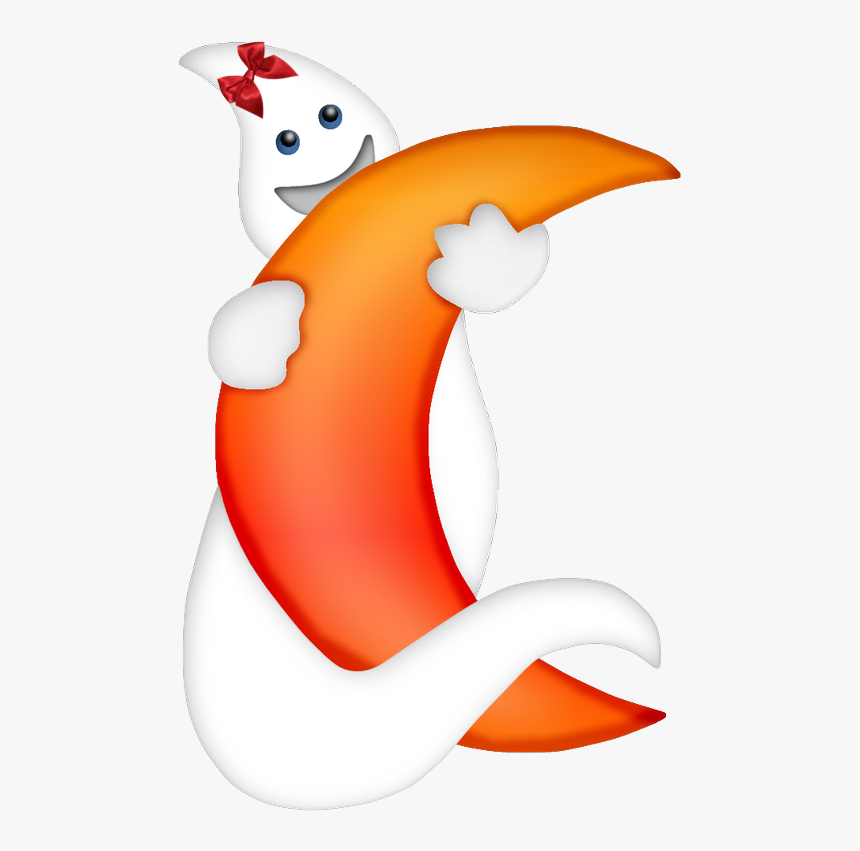 #halloween #moon #ghost #freetoedit - Cartoon, HD Png Download