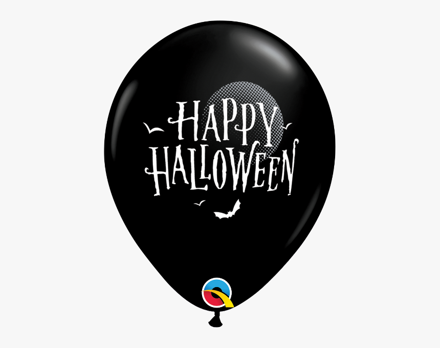 Halloween Moon & Bats Balloons - Balloon, HD Png Download