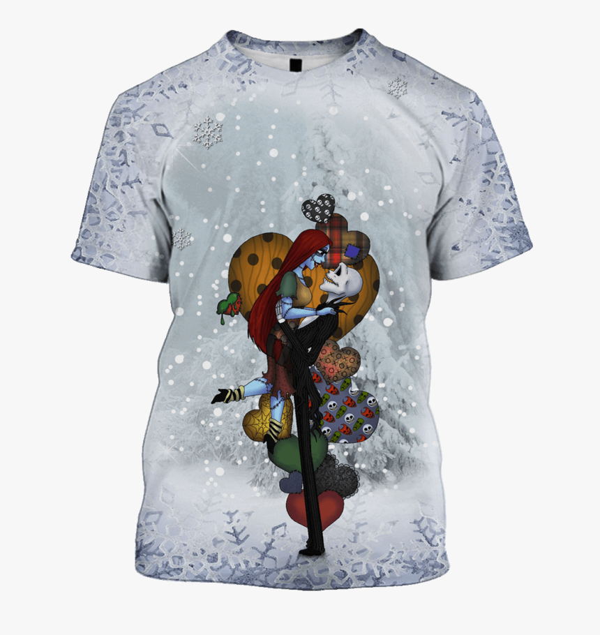 Gearhuman 3d Jack And Sally In Winter Custom T-shirt - C# Programming T Shirt, HD Png Download