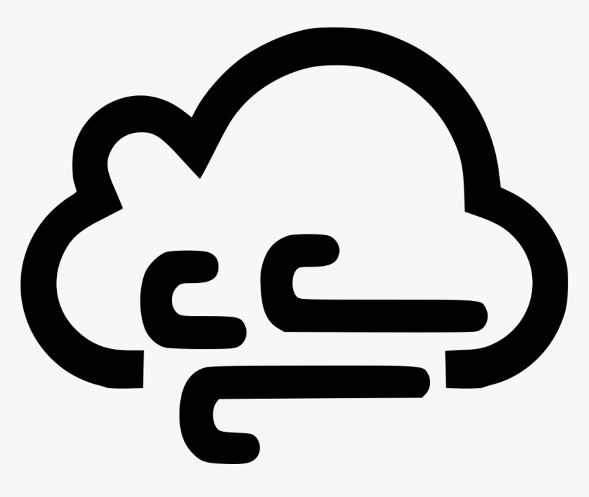 Cloud Wind Windy Comments - Cloud Thunder Icon Png, Transparent Png