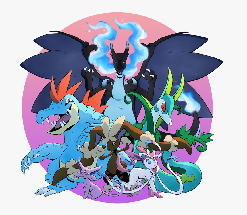 Pokemon Mega Charizard X Team, HD Png Download