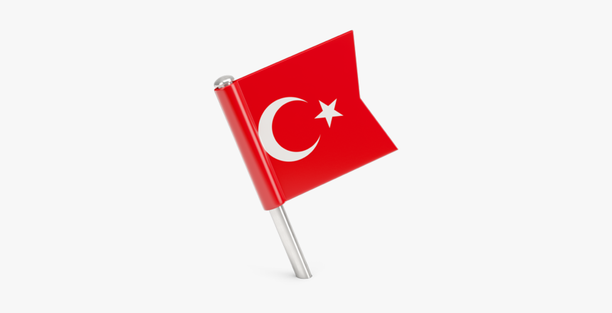 Square Flag Pin - Turkey Flag Pin Png, Transparent Png