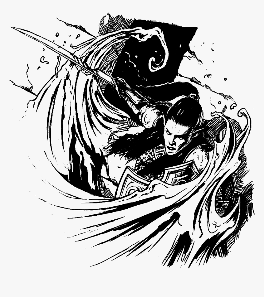 Art Black And White Elf, HD Png Download