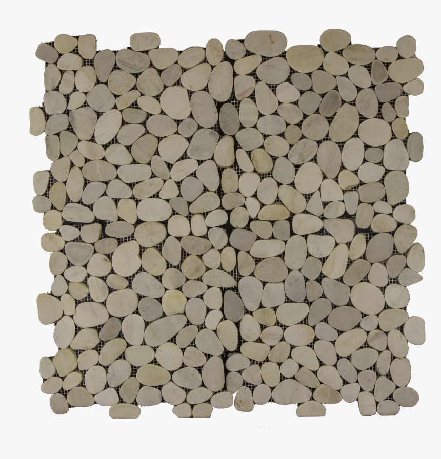 Flat White Pebble Mosaic, HD Png Download