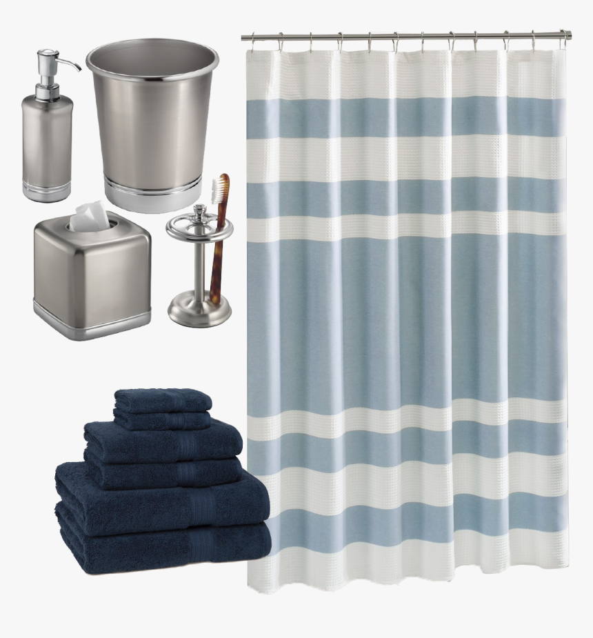Gray Tone Bathroom Shower Curtain, HD Png Download