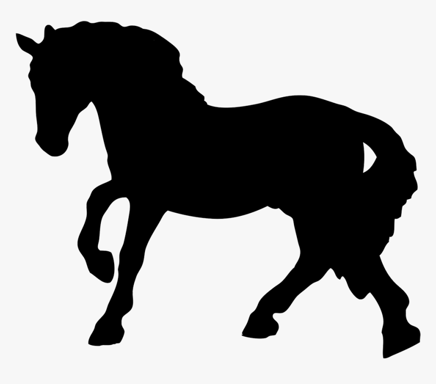 Black Horse Silhouette Clipart - Schleich Lusitano, HD Png Download