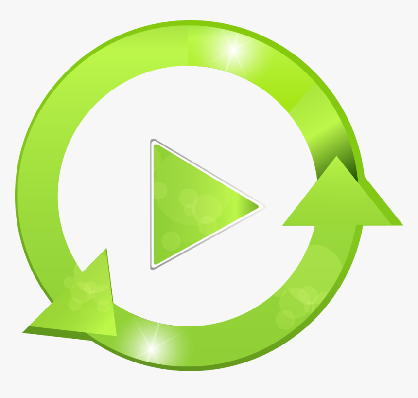 Button Green Play Round Download Free Image Clipart - Clip Art, HD Png Download