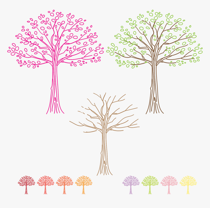 Drawn Tree, HD Png Download