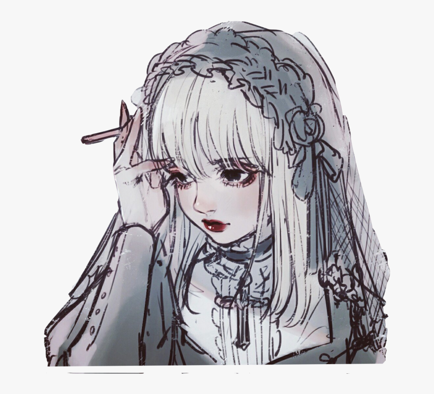 Курящие Аниме Девушки, HD Png Download