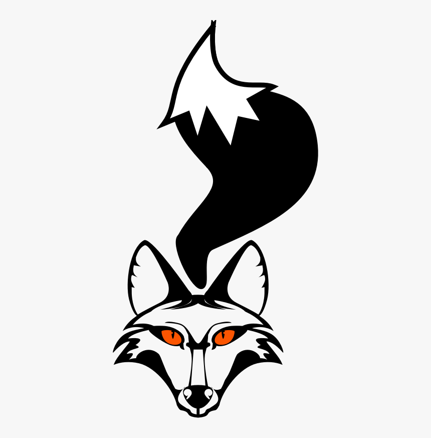 Fox In Black - Arctic Fox Vector Clipart, HD Png Download