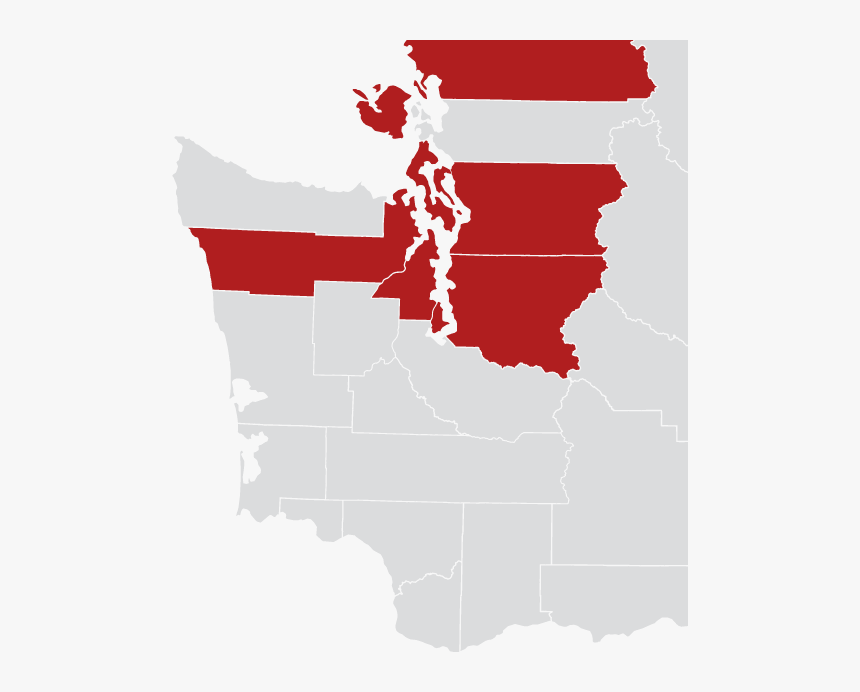 Map Of Washington State, HD Png Download