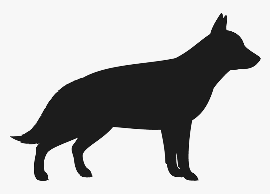 Watercolor Silhouette Dog, HD Png Download