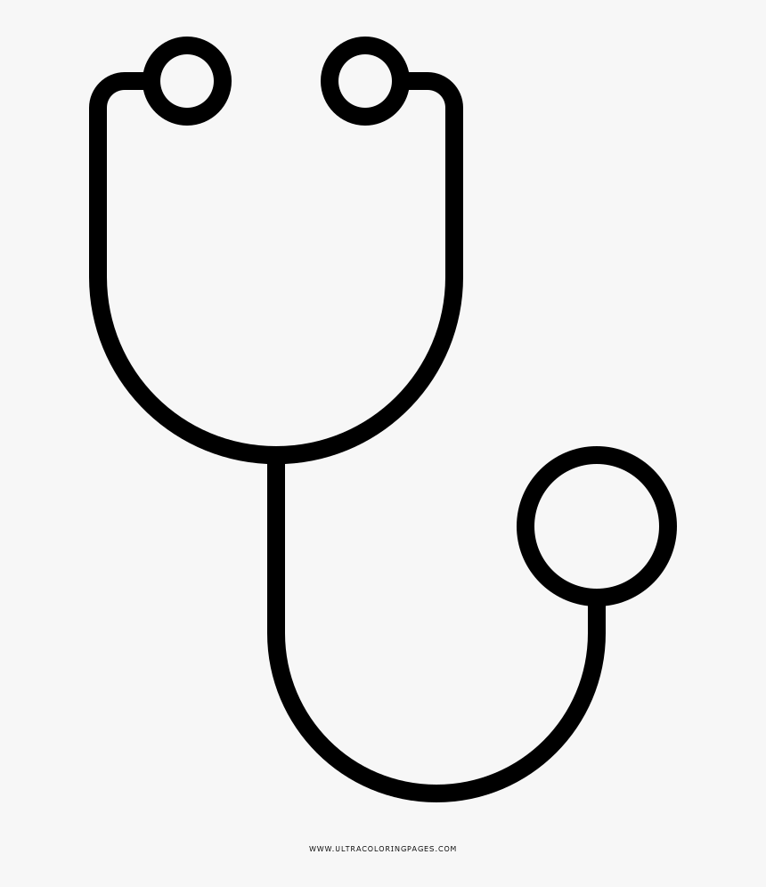 Dibujo De Estetoscopio Para Colorear - Estetoscopio Para Dibujar, HD Png Download
