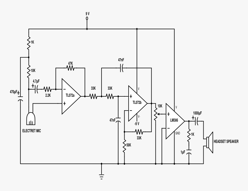 Schematics Com Electronic - Circuito Estetoscopio Electronico, HD Png Download