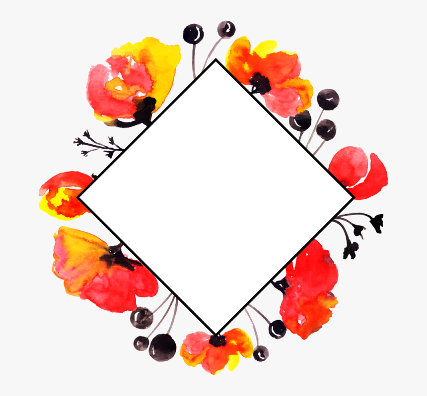 Free Png Floral Frame, Transparent Png