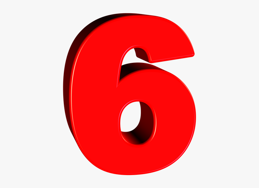 Six, Number, 6, Digit, Font - Six Clipart Png, Transparent Png