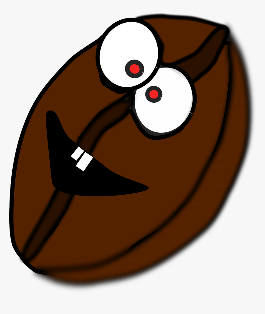 Coffee Bean Vector Png - Coffee Bean With Eyes, Transparent Png
