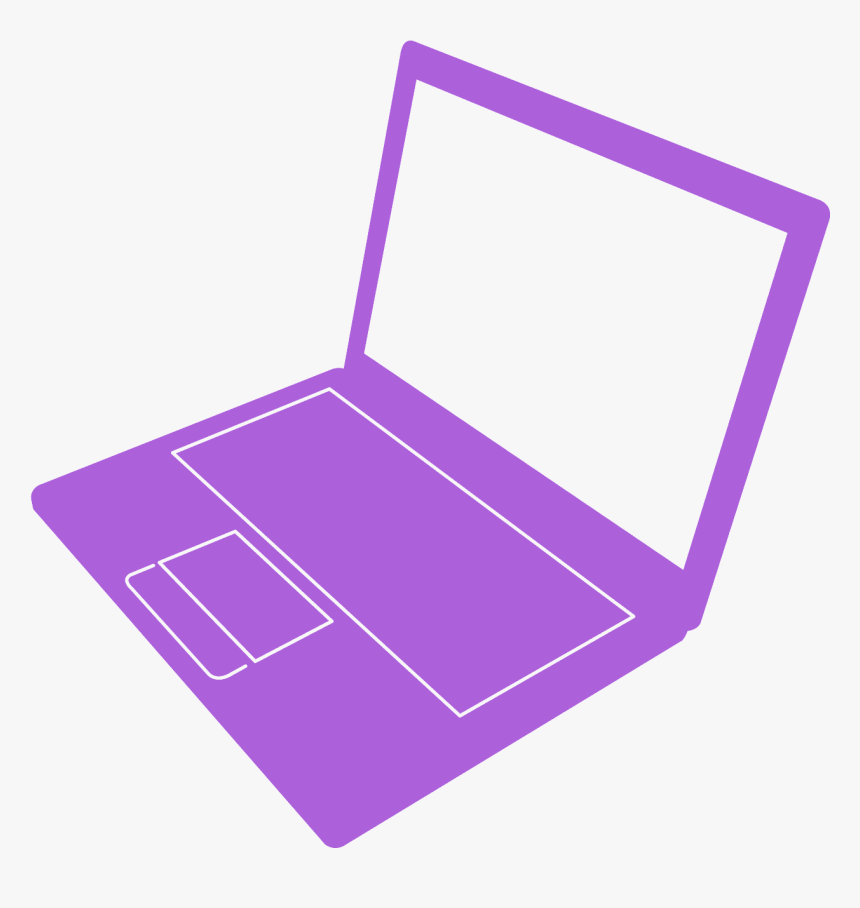 Red Laptop Silhouette, HD Png Download
