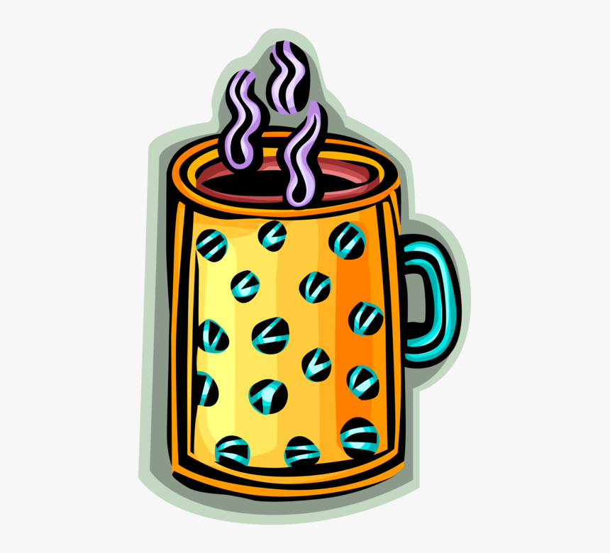 Vector Illustration Of Cup Of Hot Freshly Brewed Coffee, HD Png Download