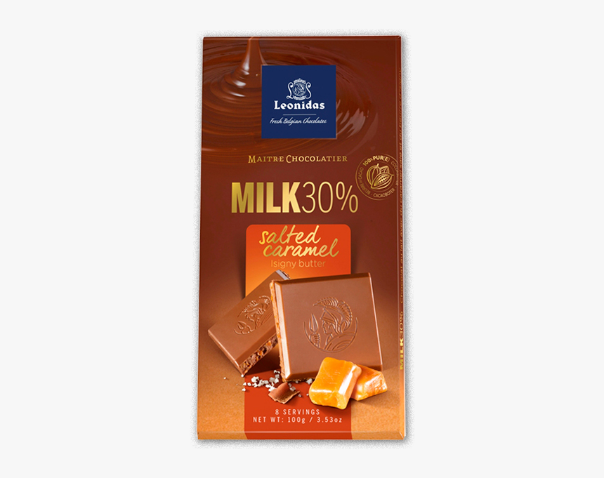 Leonidas Chocolate Bars Milk Salted Caramel, HD Png Download