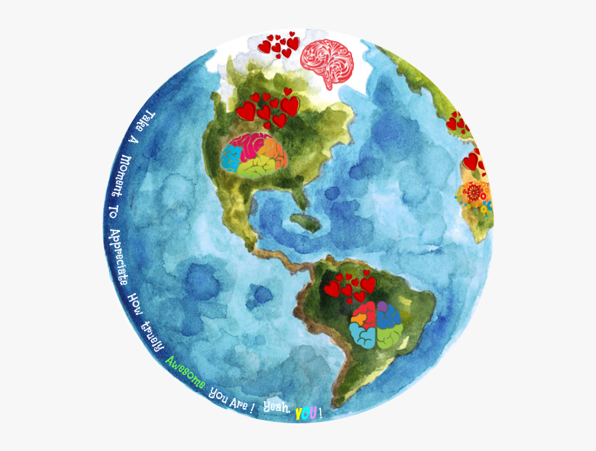 1st Place Sticker Intermediate Division - Planet Earth Watercolor, HD Png Download