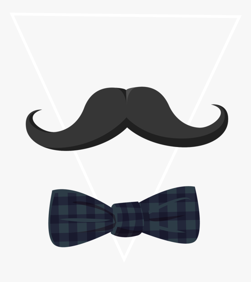 Euclidean Vector Bow Tie Beard Black - Beard Bow Tie, HD Png Download