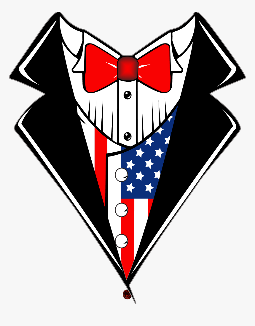 Bow Tie Clipart Tuxedo Shirt - Transparent Flag Bow Tie Clipart, HD Png Download