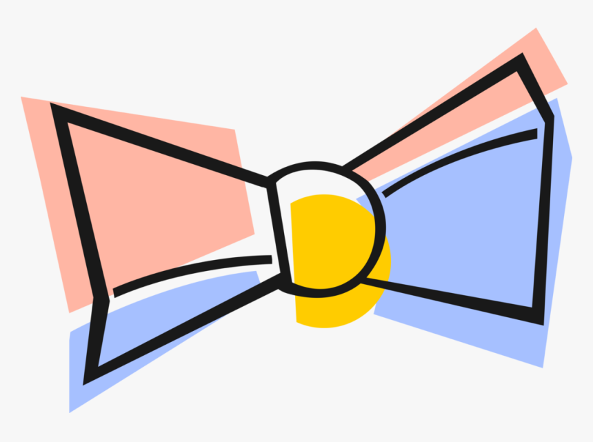Vector Illustration Of Bow Tie Necktie Clothing Apparel, HD Png Download