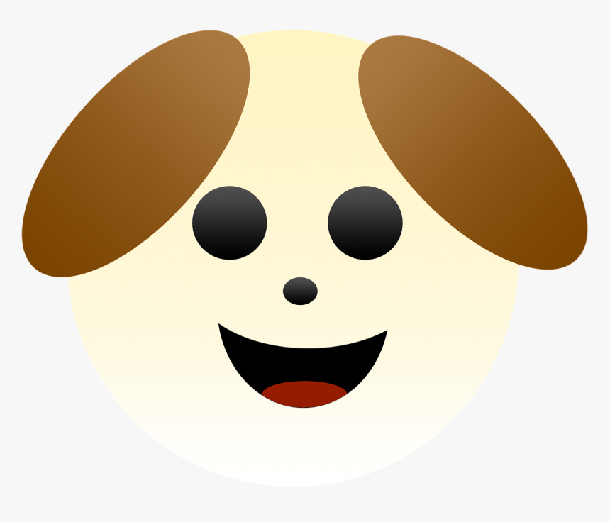 Dog White Beige Black Brown Animal Pet Cute - Cute Dog Face Clipart Png Black And White, Transparent Png