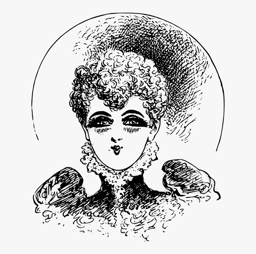 Cute Retro Lady - Illustration, HD Png Download