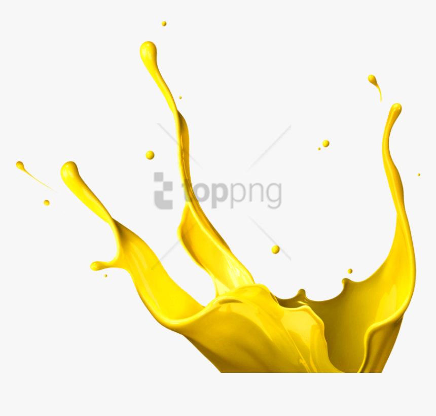 Yellow Paint Splatter Png, Transparent Png