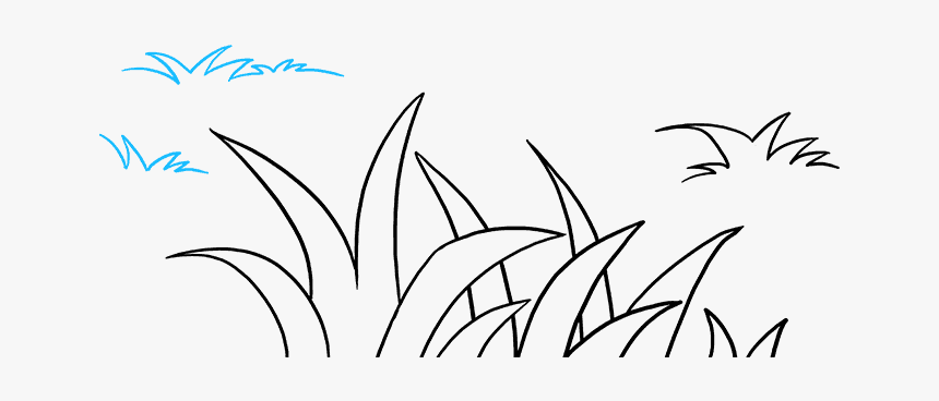 How To Draw Grass - Simple Grass Drawing Easy, HD Png Download