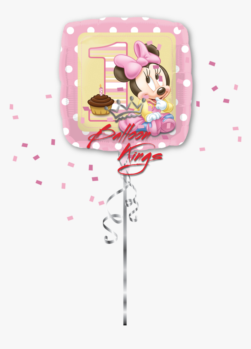1st Birthday Girl Baby Minnie - Minnie Mouse 1st Birthday Balloons Girl, HD Png Download