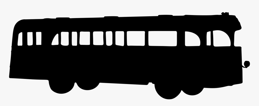 School Bus Silhouette Bus Stop Transit Bus - Silhouette Of A Bus, HD Png Download