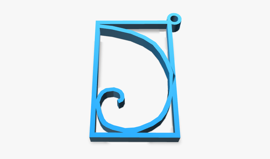 Fibonacci Spiral Pendant Attempt - Graphic Design, HD Png Download