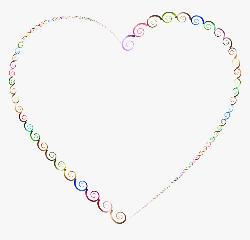Chromatic Spirals Heart 2 No Background Clip Arts - Heart, HD Png Download